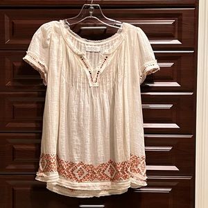 Velvet Peasant Blouse